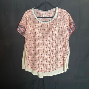 Target Xhilaration - XXL Short Sleeve Blouse with Cool Thread Collar Detail.